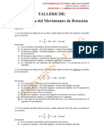 Taller de Cinemática de Rotación PDF