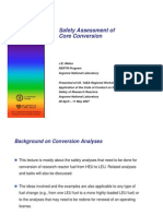 Safety Assessment of Core Conversion: J.E. Matos RERTR Program Argonne National Laboratory