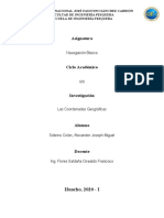 Trabajo de Investigación (Coordenadas Geográficas)