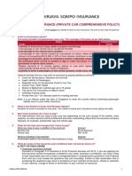 Sompo Motor Insurance (Private Car Comprehensive Policy) : Product Disclosure Sheet