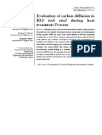 Evaluation of Carbon Diffusion in H13 Tool Steel During Heat Treatment Process