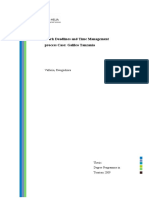 Work Deadlines and Time Management Process Case: Galileo Tanzania