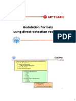 Modulation Formats Using Direct-Detection Receivers: Outline