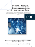 MEDINT: OSINT e IMINT en La Detección de Riesgos Sanitarios. COVID y La Controversia China.