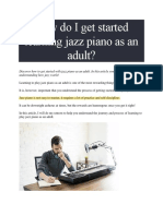 Jazz Piano Peices of Advice