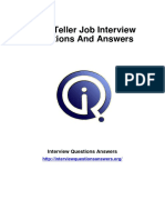 Bank Teller Job Interview Questions and Answers