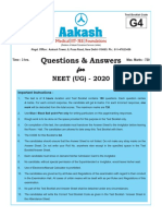 Ques&Ans NEET2020 (Code-G4) PDF