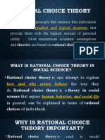 Rational Choice Theory: Prudent and Logical Decisions