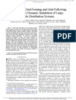 Modeling of Grid-Forming and Grid-Following Inverters For Dynamic Simulation of Large-Scale Distribution Systems