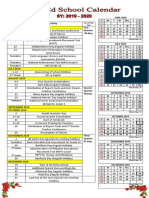 Deped School Calendar 2019-2020