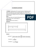 Measurement of Horizontal Distances Problem Set 2 1. PACING. in Walking Along A 75-m Course, The Pacer of A Field Party Counted