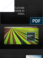 Agriculture and Water in India