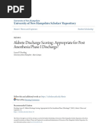 Aldrete Discharge Scoring - Appropriate For Post Anesthesia Phase PDF