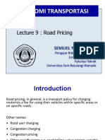 Lecture 9 - Transportation Economics - Road Pricing