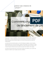 Comment Organiser Une Réunion de Lancement de Projet