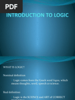 1 Introduction To Logic1