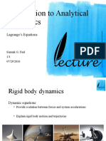 Introduction To Analytical Mechanics: Lagrange's Equations