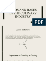 Acids and Bases in The Culinary Industry