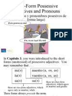 Long-Form Possessive Adjectives and Pronouns