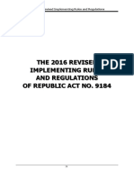 2016 Revised IRR of RA 9184 (Updated)