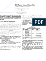 Sample IEEE Paper For A4 Page Size: First Author, Second Author, Third Author