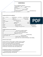 Use Zero and First Conditional Clauses To Complete The Sentences