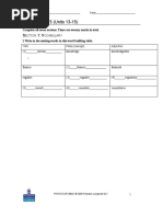 Progress Test 5 (Units 13-15) : Complete All Seven Sections. There Are Seventy Marks in Total