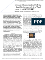 Temperature-Dependent Characterization, Modeling and Switching Speed Limitation Analysis of Third Generation 10 KV Sic Mosfet