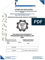 Programación Confeccion de Buzos PDF