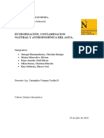 Eutrofización, Contaminacion Antropogenica y Natural Del Agua