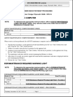 REMINDER INDICATOR RESET PROCEDURES Chrysler Dodge Plymouth RAM - 1978-14 PDF