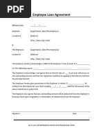 Employee Loan Agreement