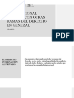 Relación Del Derecho Internacional Privado Con Otras Ramas Del Derecho en General