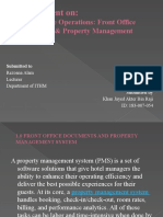 Assignment On:: Front Office Operations: Front Office Documents & Property Management System