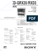 Service Manual: HCD-GRX20/RXD3