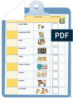 Social Skills: Time Activity Picture Check If Done