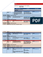 Weekly Home Learning Plan Sample