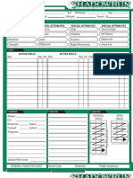 Shadowrun 4 - Character Sheets