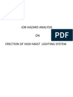 Job Hazard Analysis ON Erection of High Mast Lighting System