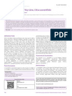 Anticancer Activity of Key Lime, Citrus Aurantifolia: Pharmacogn