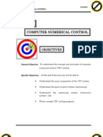 Unit 6 Computer Numerical Control: Objectives