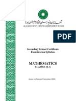 Mathematics: Secondary School Certificate Examination Syllabus