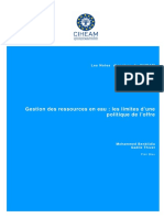 Gestion Des Ressources en Eau: Les Limites D'une Politique de L'offre