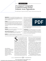 Decreased Use of Computed Tomography With A Modified Clinical Scoring System in Diagnosis of Pediatric Acute Appendicitis