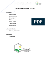 Proyecto Final TECNICATURA DE TECNOLOGÍA DE LOS ALIMENTOS