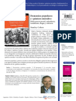 Demonios Populares y Pánicos Morales Delincuencia Juvenil, Subculturas, Vandalismo, Drogas y Violencia Stanley Cohen