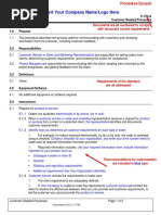 Insert Your Company Name/Logo Here: P-720-A Customer Related Processes