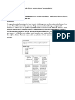 The Effect of Osmosis On Potatoes in Different Concentrations of Sucrose Solutions