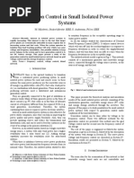 Generation Control in Small Isolated Power Systems: M. Milošević, Student Member IEEE, G. Andersson, Fellow IEEE