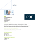 Curriculum Vitae: Client - Project